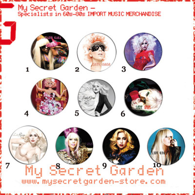 Lady Gaga - Portrait Pinback Button Badge Set 2a or 2b ( or Hair Ties / 4.4 cm Badge / Magnet / Keychain Set )